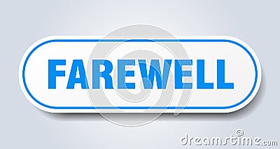 farewell sticker. Vector Illustration