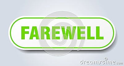 farewell sticker. Vector Illustration