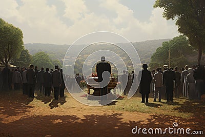 Farewell to the last journey, funeral Stock Photo