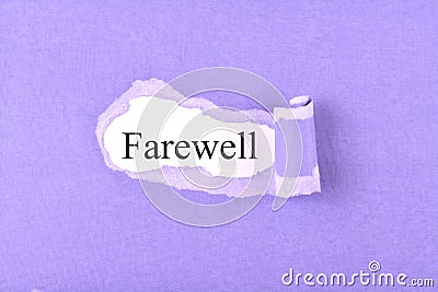 Farewell word Stock Photo