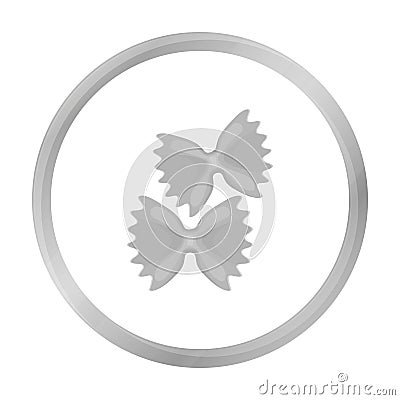 Farfalle icon pasta isolated on white. Types of pasta symbol. Vector Illustration