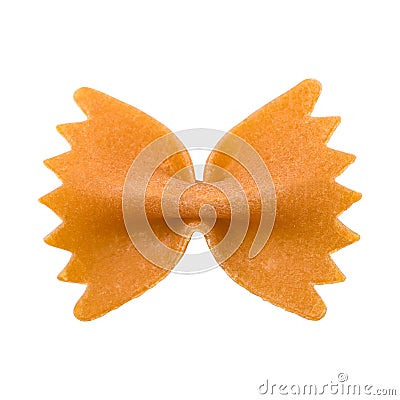 Farfalle pasta isolated. Stock Photo