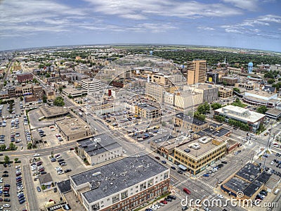 Fargo is a the largest City in North Dakota on the Red River Stock Photo