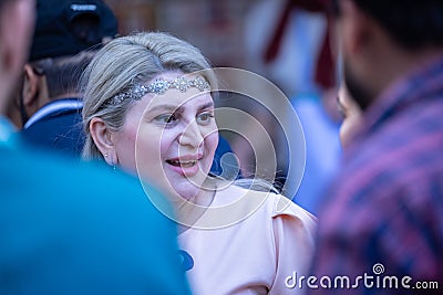 Foreign delegate participating at surajkund craft fair Editorial Stock Photo