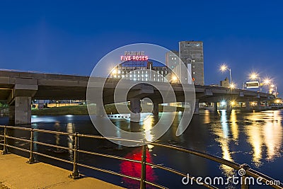 The Farine Five Roses Sign Editorial Stock Photo