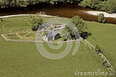 Farm aerial view. Stock Photo