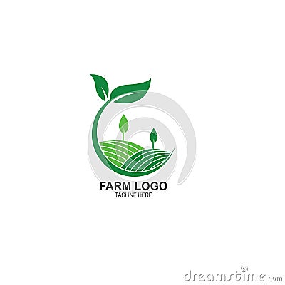 farm agriculture logo vector icon template Vector Illustration