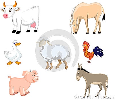 Farm animal set Stock Photo