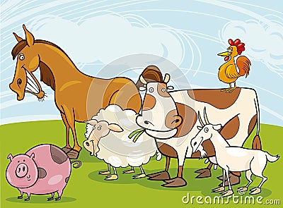 Farm animals Vector Illustration