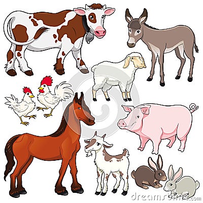 Farm animals. Vector Illustration