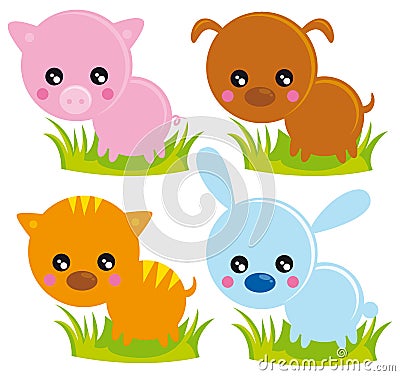 Farm animals Vector Illustration