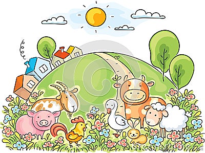 Farm animals Vector Illustration