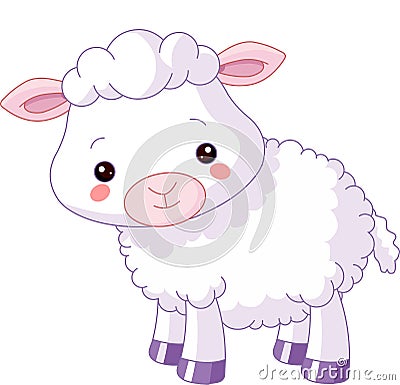 Farm animals. Lamb Vector Illustration