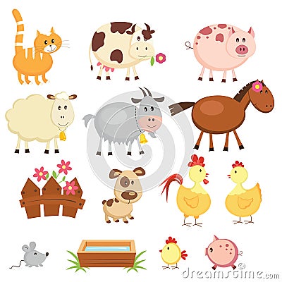 Farm animals Vector Illustration