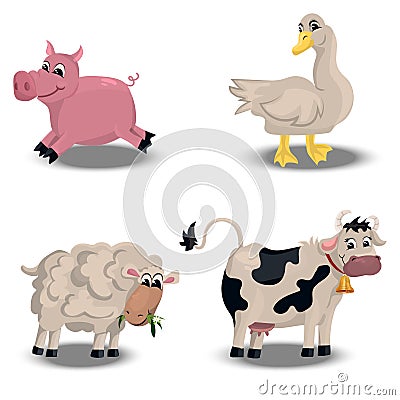 Farm animals set Vector Illustration