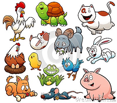 Farm Animals Vector Illustration