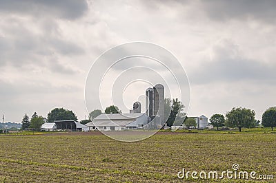 Farm and buildings in intercourse pennsylvania Stock Photo