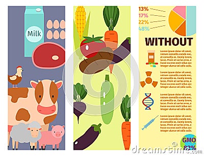 Farm cards vector illustration nature food harvesting grain agriculture growth cultivated design. Vector Illustration