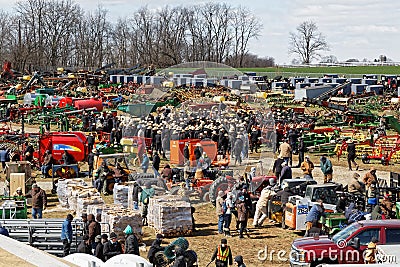 Farm Equipment For Sale at Auction Editorial Stock Photo