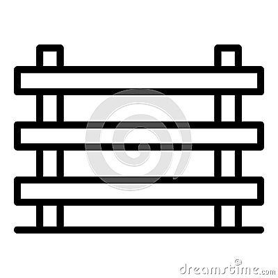 Farm fence icon outline vector. Cow cattle Vector Illustration