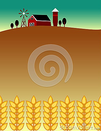 Farm and food themed flyer background Vector Illustration