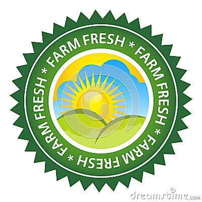 Farm Fresh Label Stock Photo