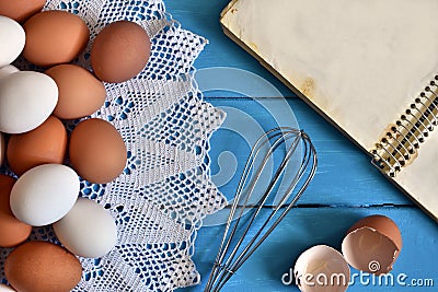 Farm Fresh Organic Eggs Stock Photo