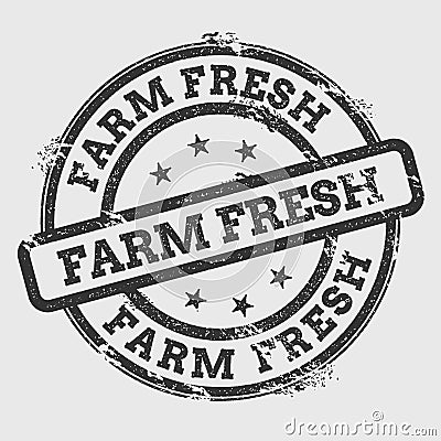 Farm fresh rubber stamp isolated on white. Vector Illustration