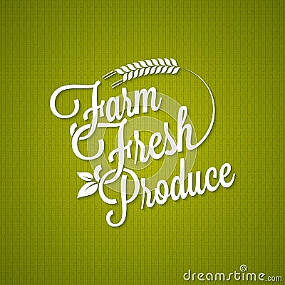 Farm fresh vintage lettering background Vector Illustration