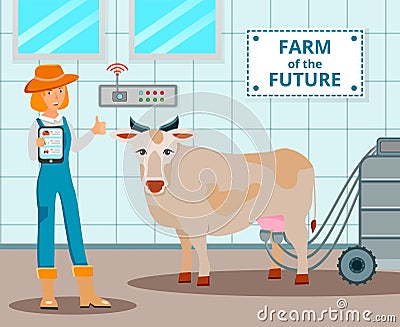 Farm Of Future Design Concept Vector Illustration