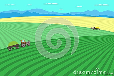 farm, gardening, agriculture concept Vector Illustration