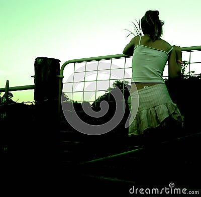 Farm gate Stock Photo