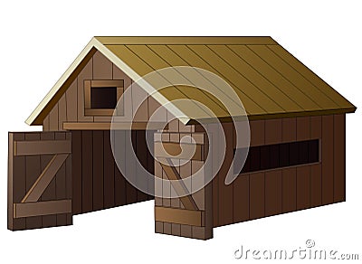 Farm house cartoon Vector Illustration