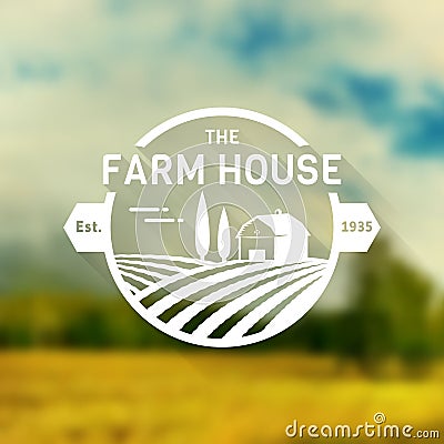 Farm House vector logo. Vector Illustration