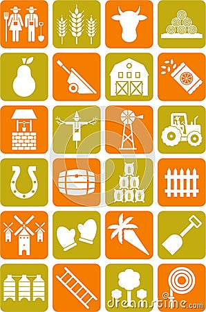 Farm icons Vector Illustration