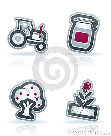 Farm Icons Vector Illustration