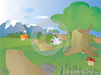 Farm land Stock Photo