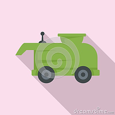 Farm machine icon, flat style Vector Illustration