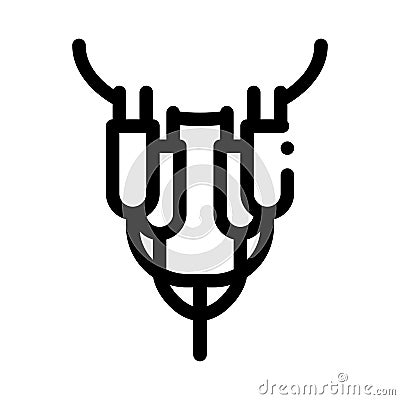 Farm milking machine icon vector outline illustration Vector Illustration