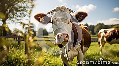 farm mooing cow Cartoon Illustration