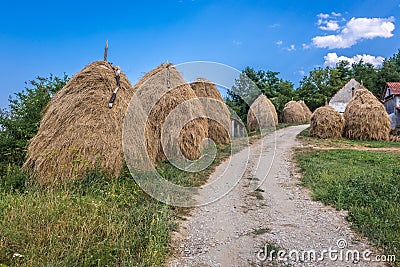 Farm in Serbia Stock Photo