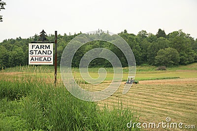 Farm Stand Ahead Stock Photo