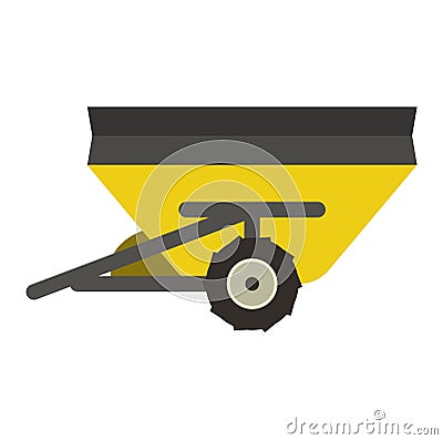 Farm trailer vector illustration. Vector Illustration