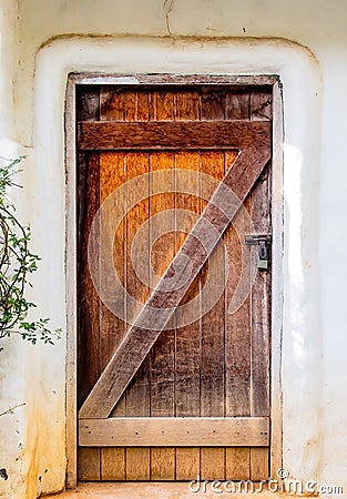 Farm village house door Stock Photo