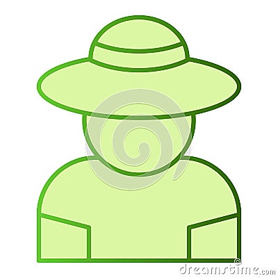 Farmer flat icon. Gardener green icons in trendy flat style. Man gradient style design, designed for web and app. Eps 10 Stock Photo