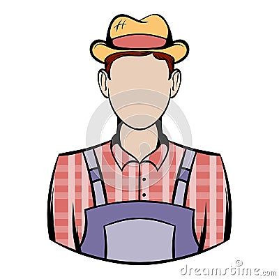 Farmer icon cartoon Vector Illustration