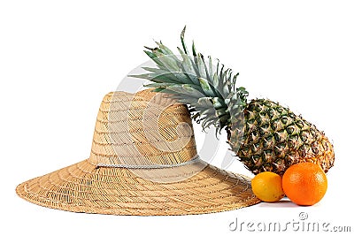 Farmer straw hat Stock Photo