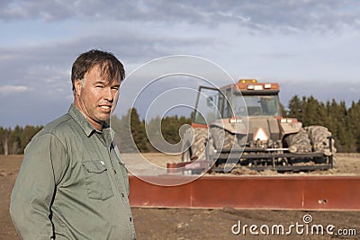 Farmer in the field Stock Photo