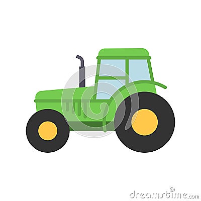 Farmer tractor icon. Agricultural tractor - transport for farm Vector Illustration