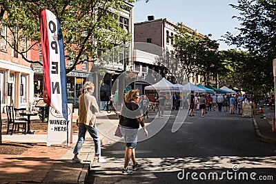 Farmers Market on a sunny summer day Editorial Stock Photo